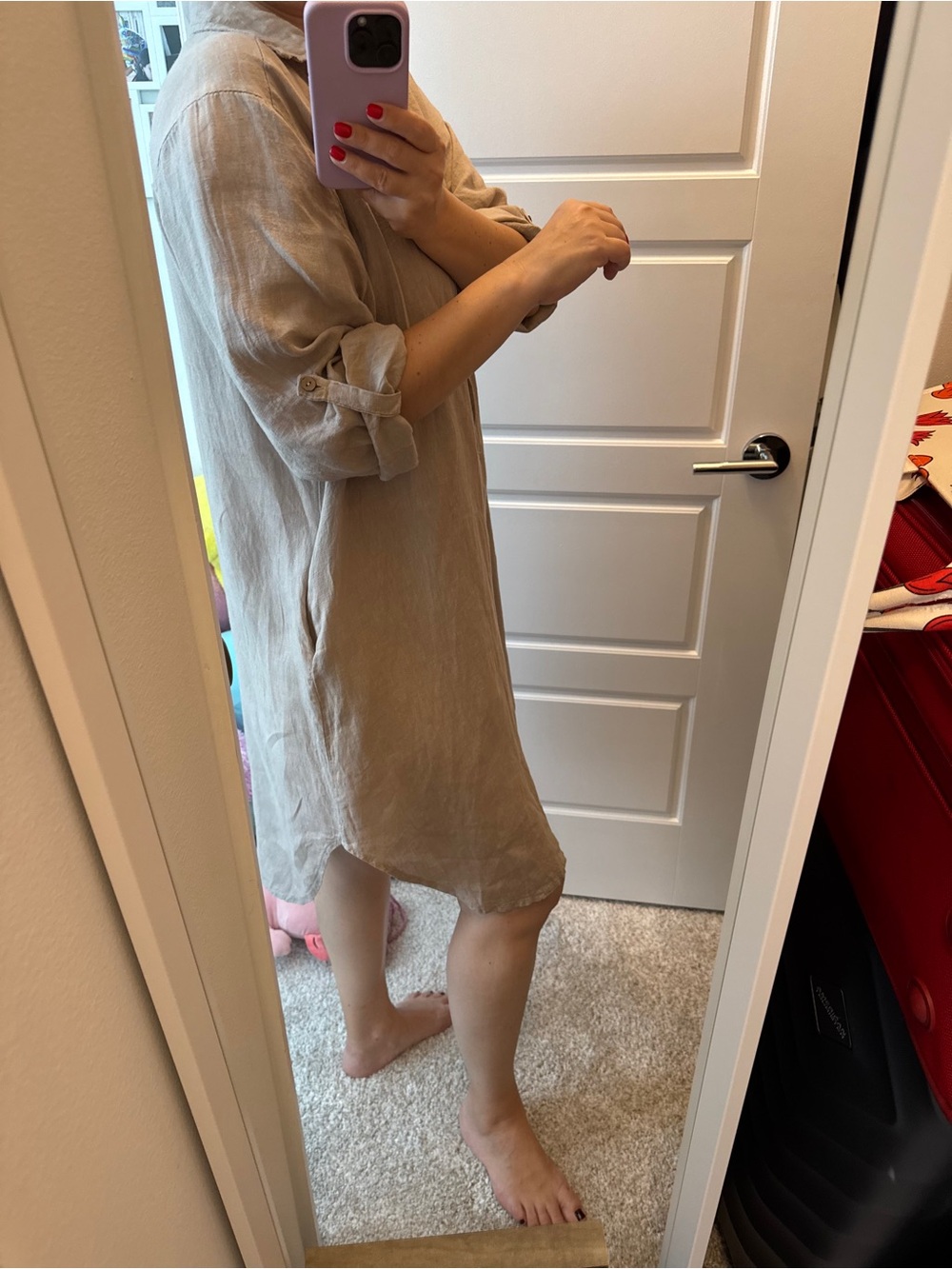 🇮🇹Made In Italy 💯Linen Shirt Dress size L
Resort bohemian chic summer coastal - Picture 10 of 10